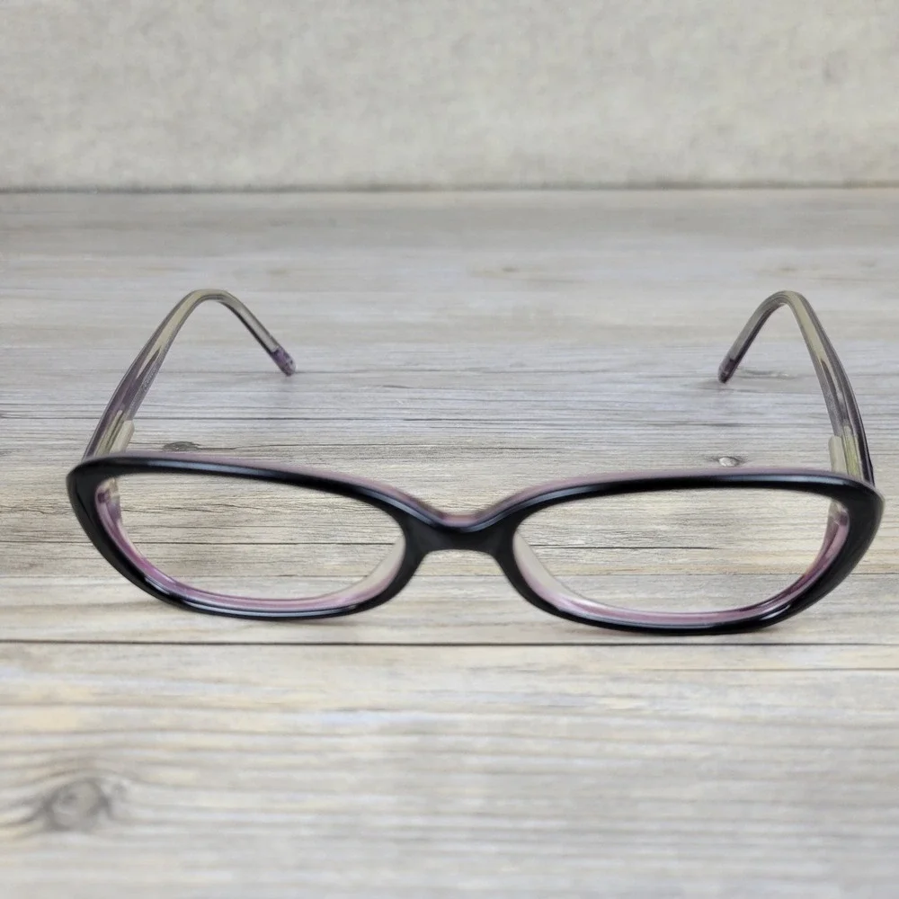 Coach Eyeglasses Holly (504) Black Purple Oval Frames Womens 50-16-135‎